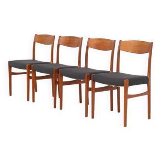 Ensemble de 4 chaises à repas par Glyngøre Stølefabrik (Danemark, années 1960).