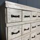 Old light grey workshop drawer cabinet with 25 drawers