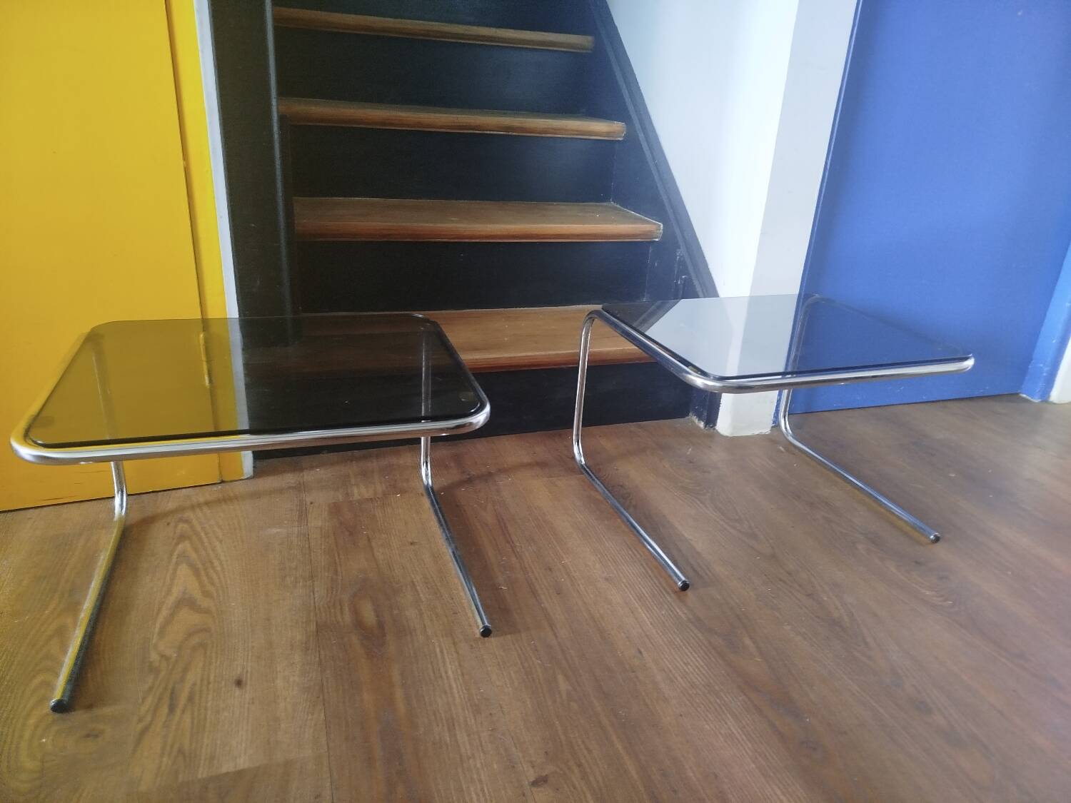 Paire de tables basses , design italien, Années 1970