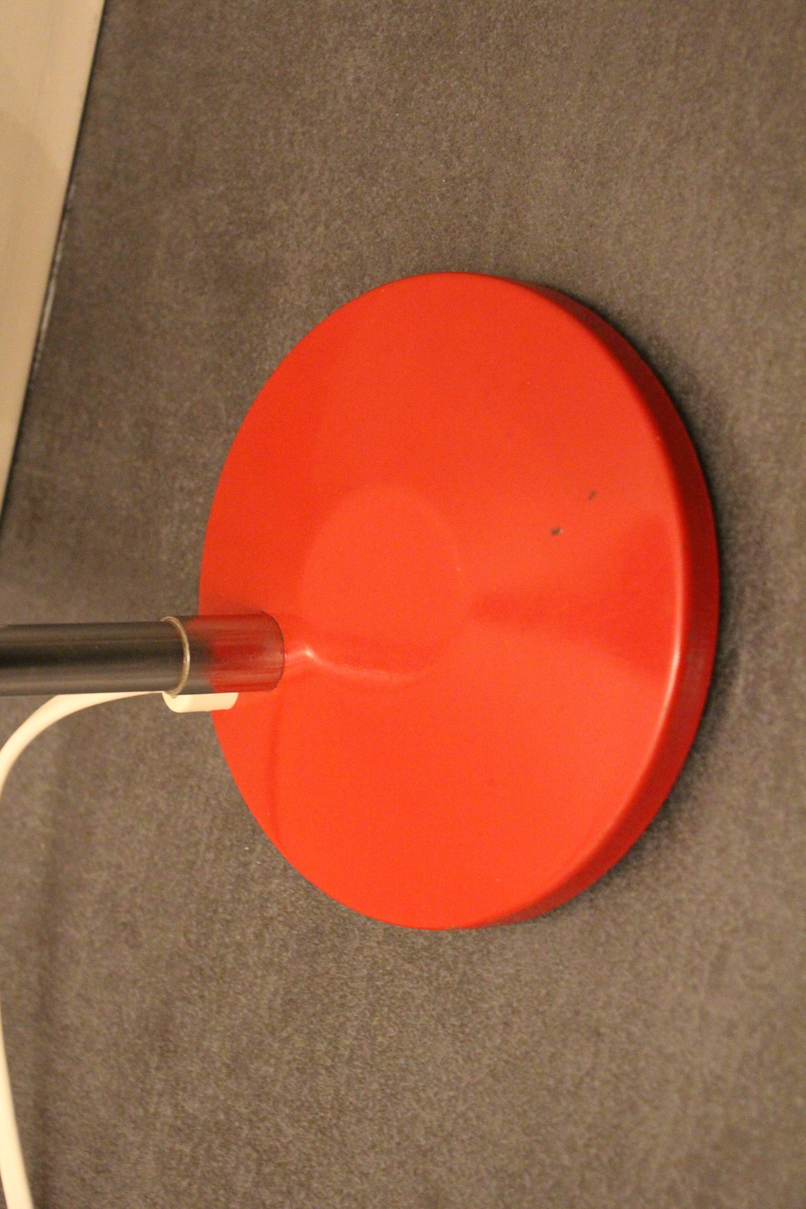 Aluminor desk lamp red 70's