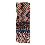 Colorful Boucherouite Berber rug - 64 x 196 cm