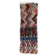 Tapis Berbère Boucherouite coloré - 64 x 196 cm