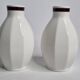 Set of 2 Villeroy & Boch porcelain bottles – GEO model, Luxembourg, 11