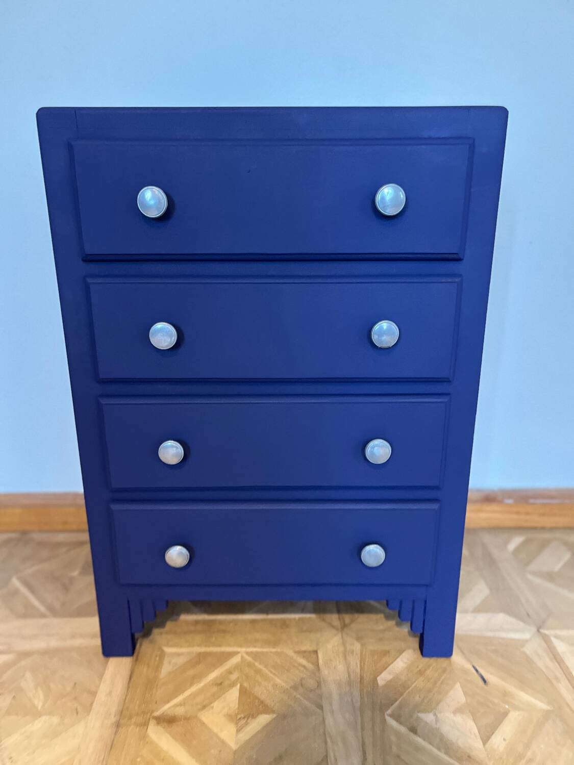 Commode art déco bleue orient
