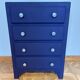 Commode art déco bleue orient