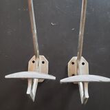 Set of 5 brushed aluminum coat hooks