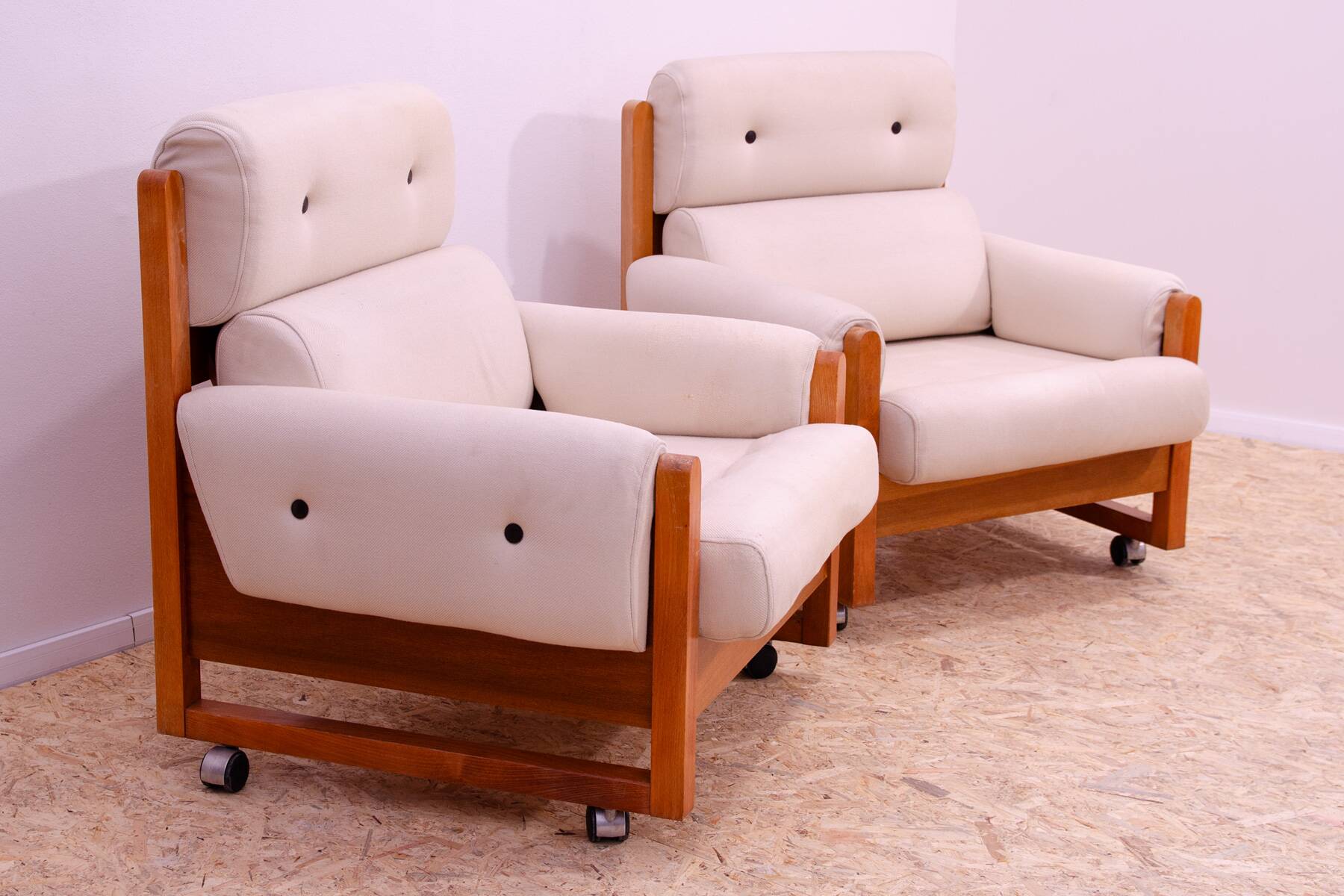 Fauteuils vintage de style scandinave, 1970'