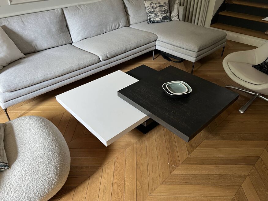 Table basse Ligne Roset " Strates " design Pagnon & Pelhaître - blanc bois  | Selency