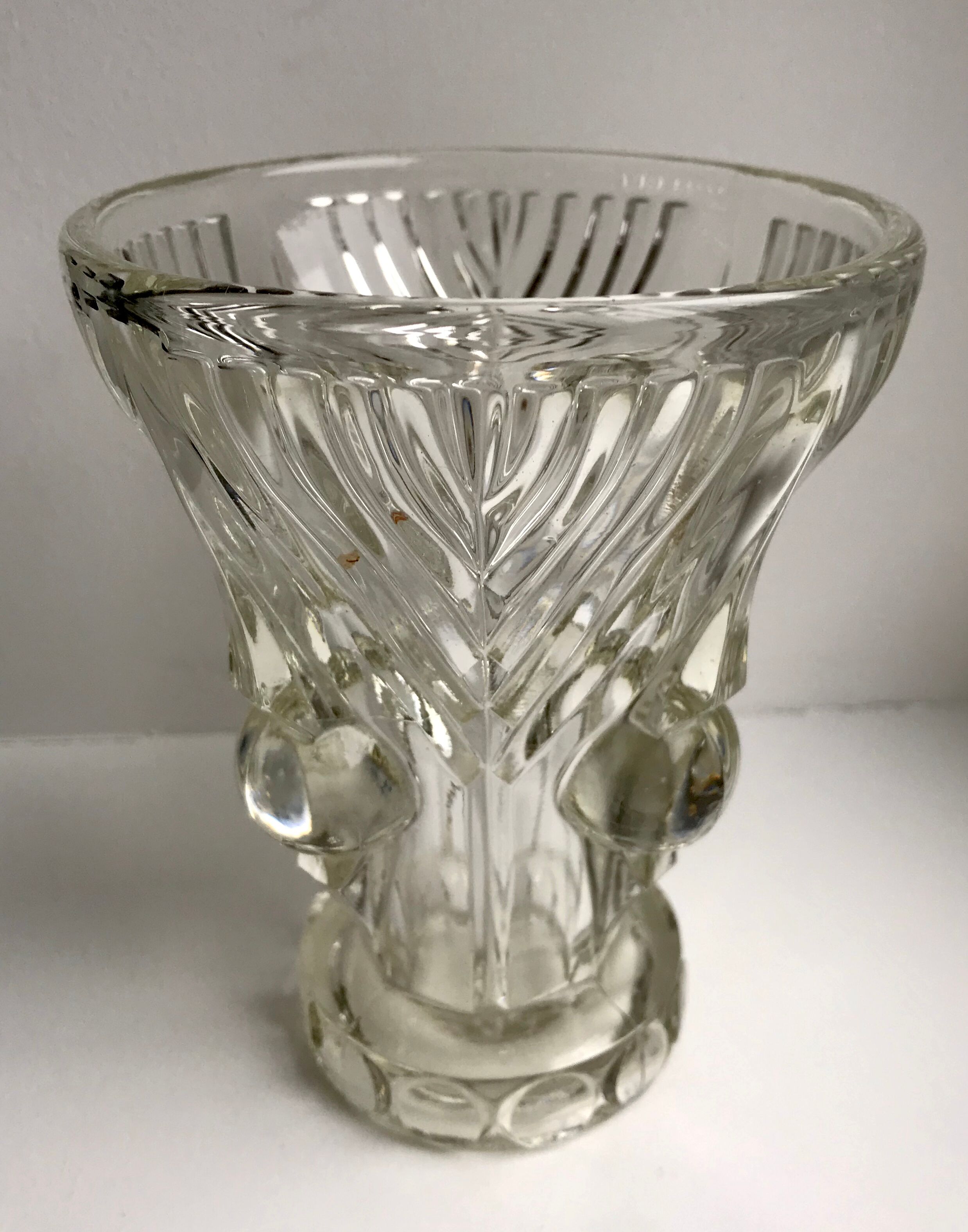 Art deco crystal vase 30s