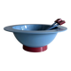 Alessi Euclid salad bowl with cutlery by Michael Graves, 90's