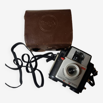 Ancien appareil photo kodak brownie starlet camera étui cuir collection vintage