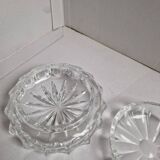 Old vintage decorative chiseled crystal candy box