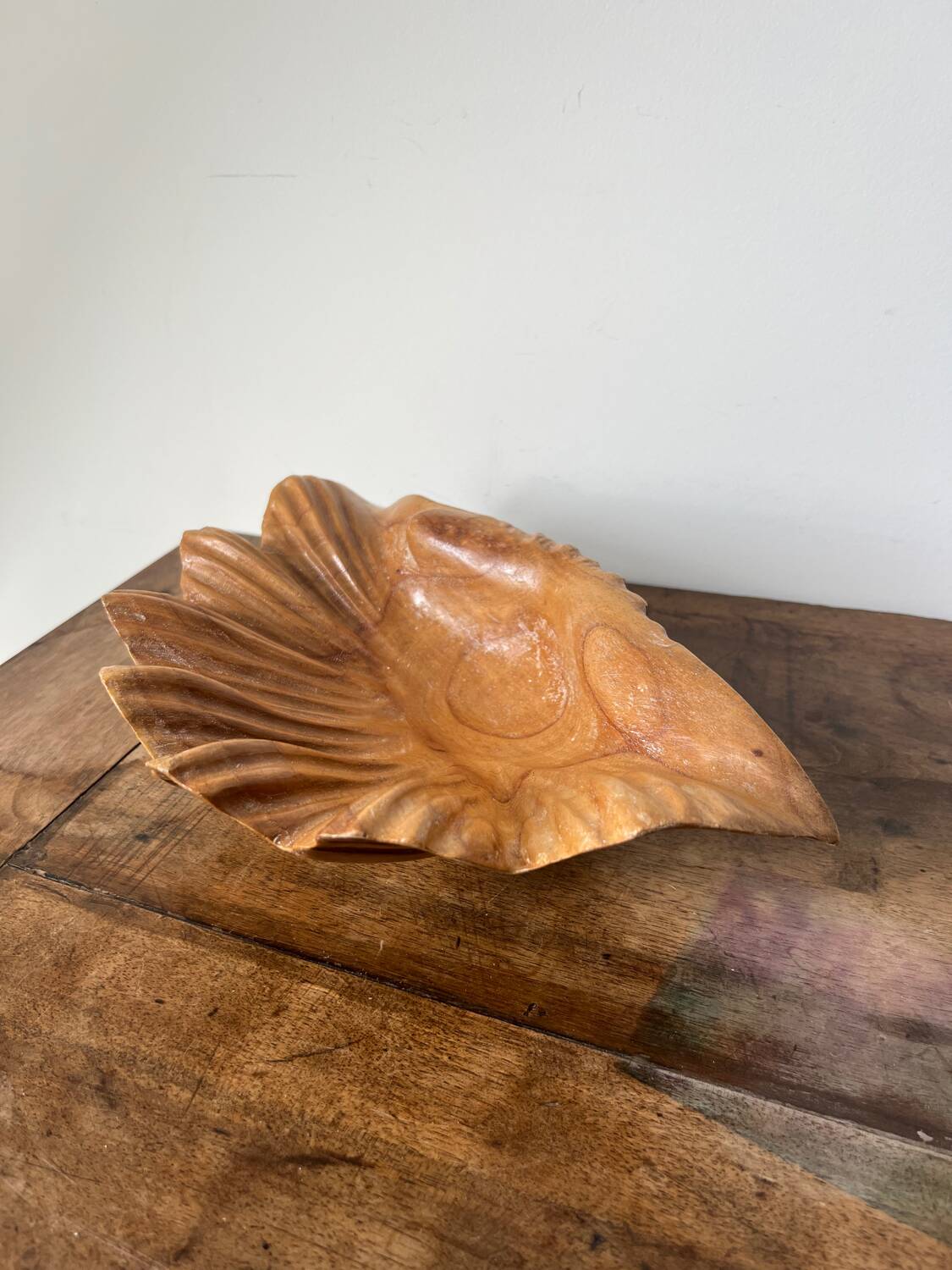 Wooden holy water font
