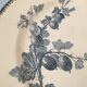 Faience serving dish stamped U & CIE - Sarreguemines, Gooseberry model