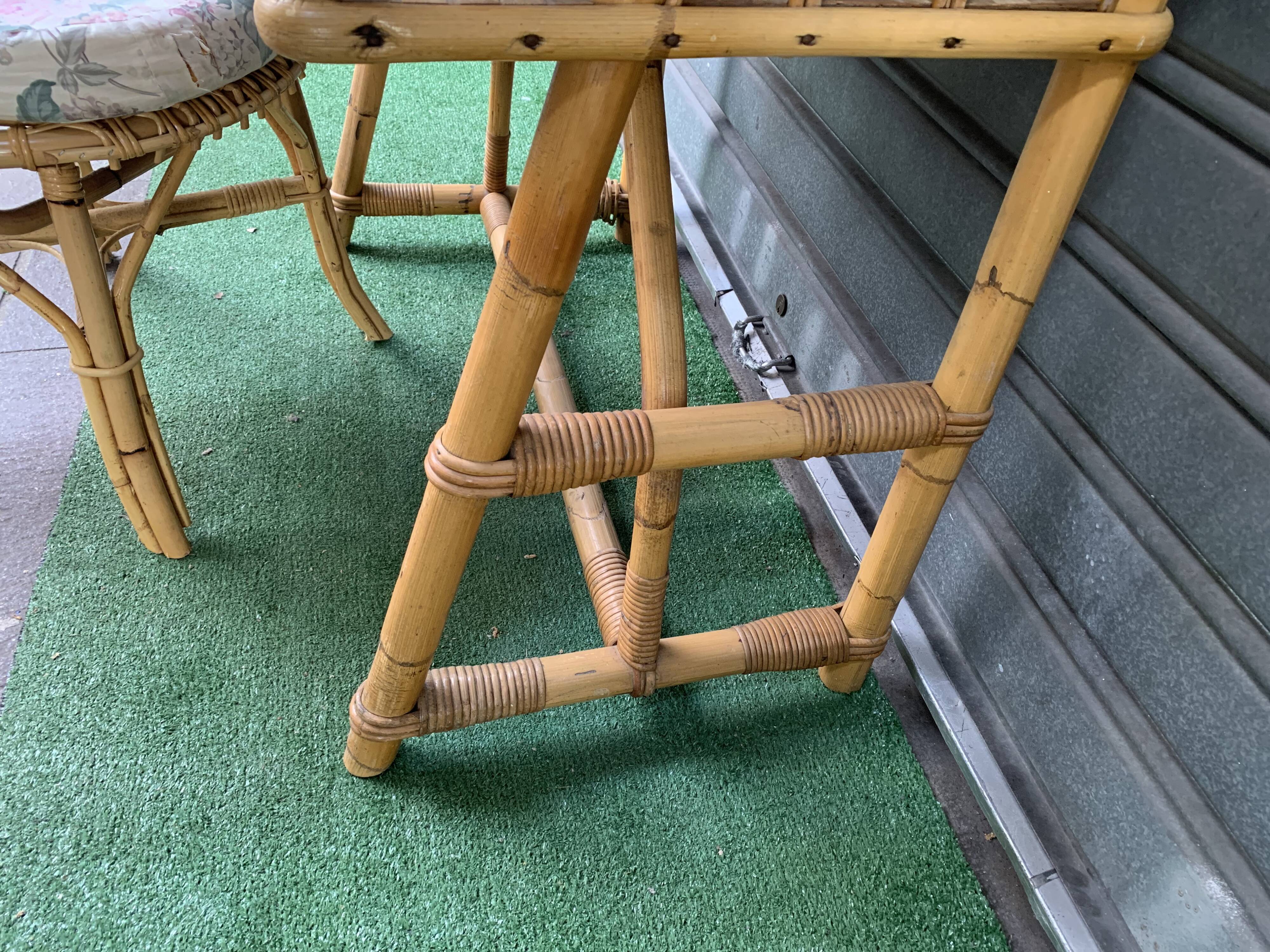 Rattan desk from the 60's