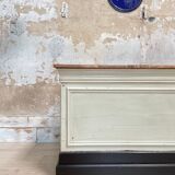 Bank counter furniture in patinated wood, circa 1900