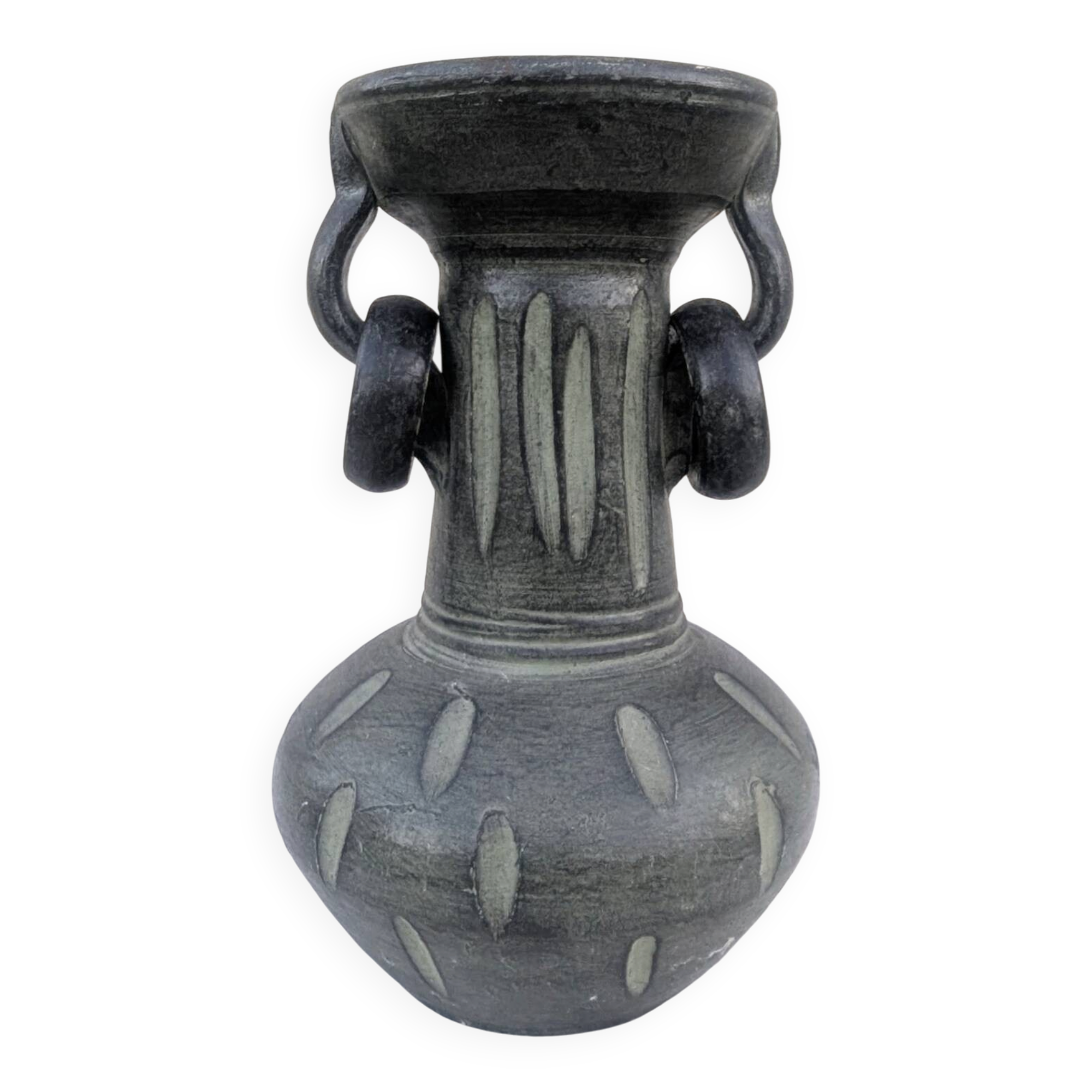 Vase moderniste années 50 60 céramique d’art grès émaillé Mid Century