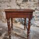 Antique French side table in walnut – 19th century, Louis Philippe style, solid walnut table with drawer (1870–1900)
