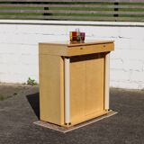 French Vintage Lemon Drawer Cabinet-Bar Cabinet-Neoclassical Style-90s