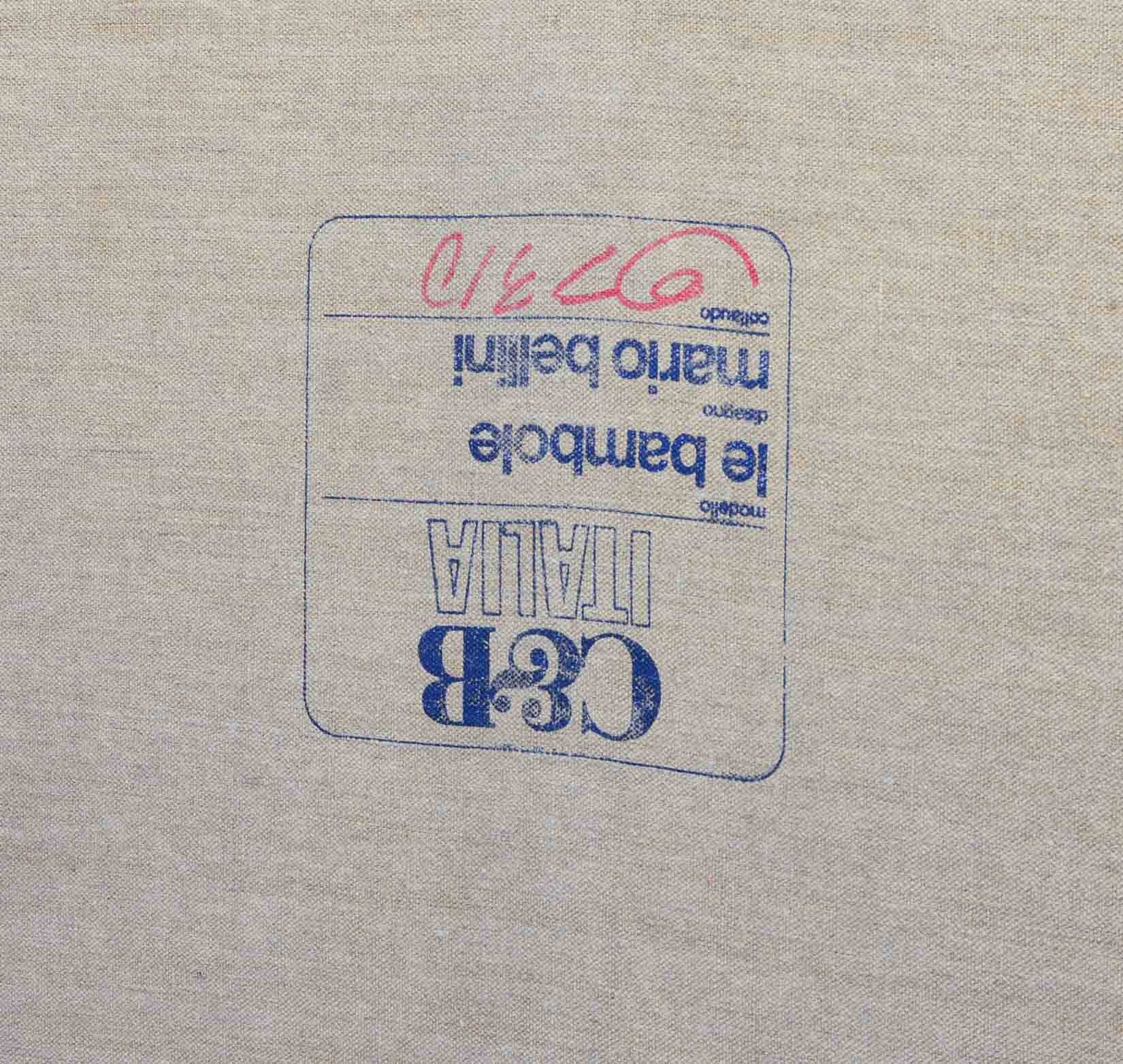 Mario Bellini 2-Seat Le Bambole Sofa for C&B Italia in Leather & Fabric 70s