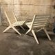 Paire de chauffeuses pliantes intérieur/extérieur