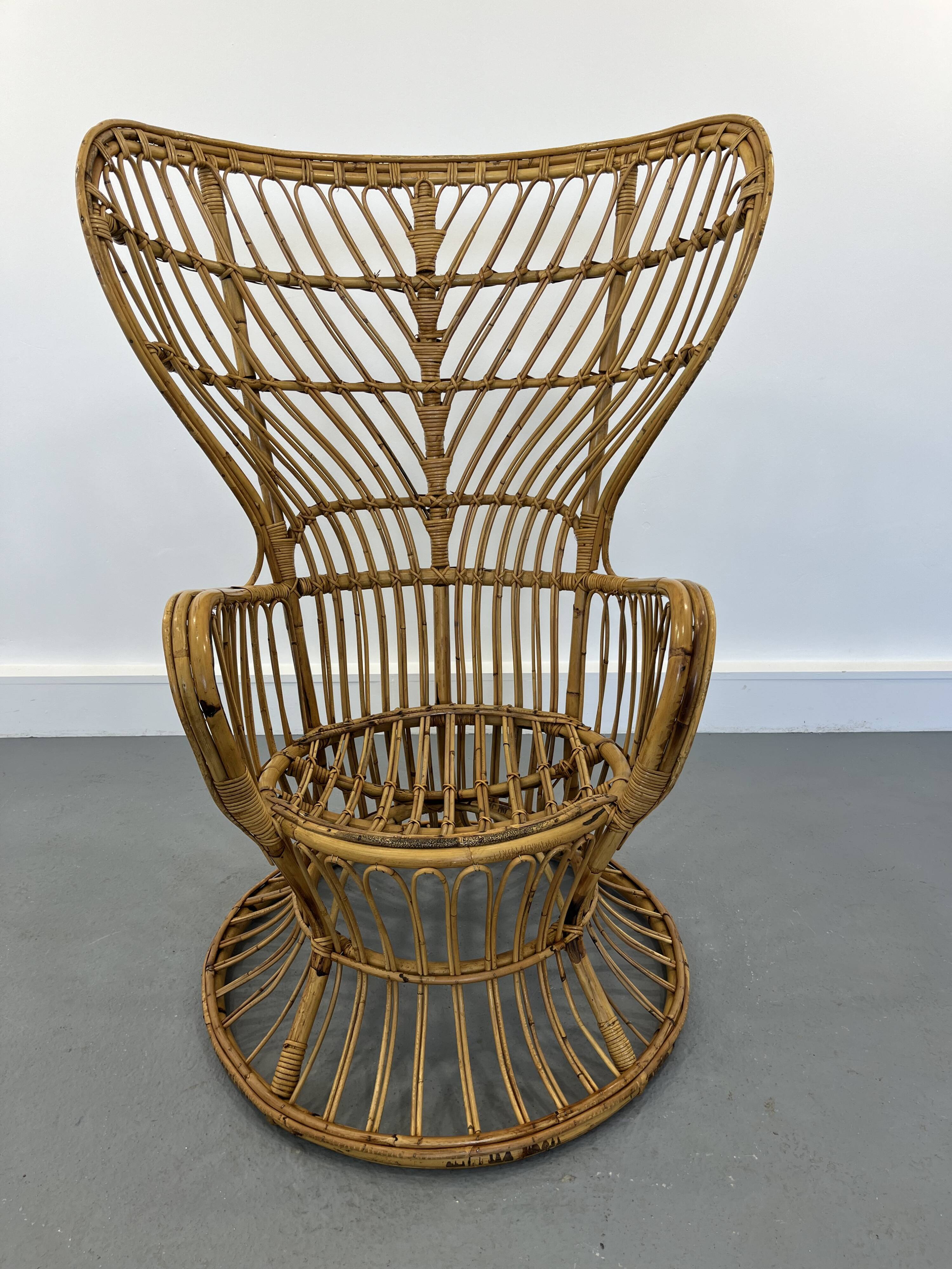 Wicker Chair by Gio Ponti and Lio Carminati, 1960s