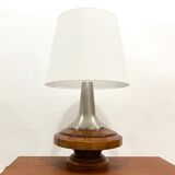 70s floor lamp in ceramic and chrome metal
