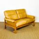 Complete camel leather lounge set from the 1960s.