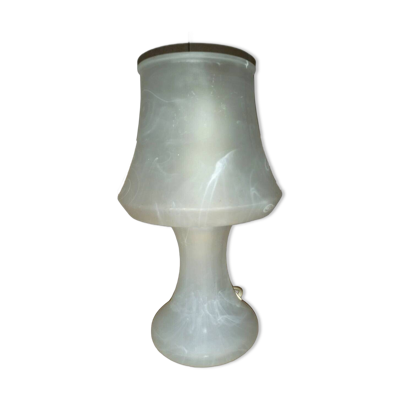 Lampe Champignon Vintage Murano Opalin avec Diffuseur Tinsel ? Fumée Tablel