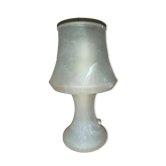 Vintage Murano Opaline Mushroom Lamp with Tinsel Diffuser? Smoke Table.