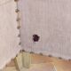 Paravent ancien 4 feuilles bois et tissu