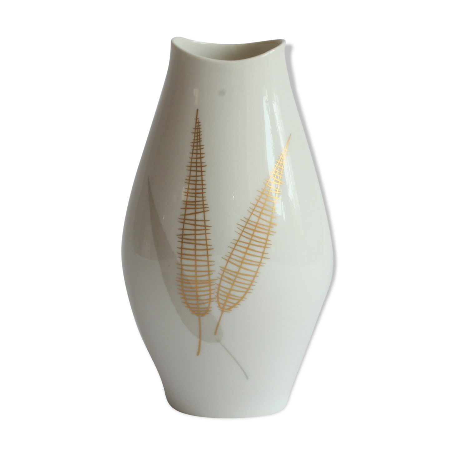Fischmaul series vase by Raymond Loewy for Thomas porzellan Rosenthal, 1957.
