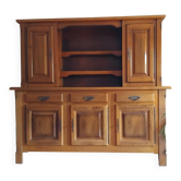 Two-body sideboard in solid oak — French rustic style