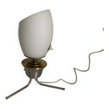 Vintage 1960 opaline tripod lamp mid century design - 34 cm