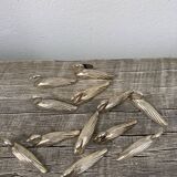 12 duck knife holders in silver metal
