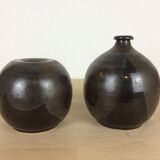 Pair of vases ball Scandinavian style, ceramic