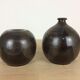 Paire de vases boule style scandinave, céramique