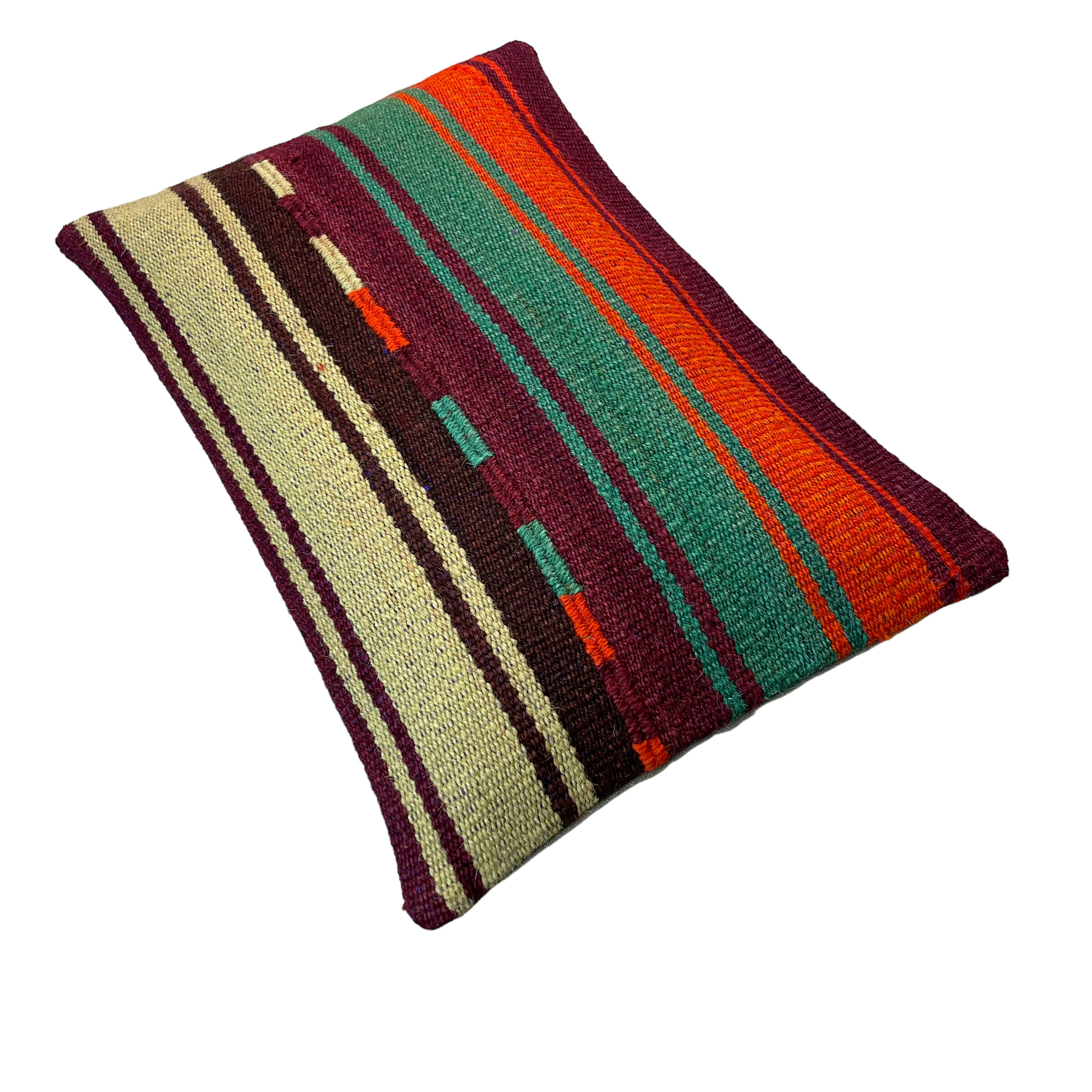 Vintage turkish kilim cushion cover, 30 x 50 cm