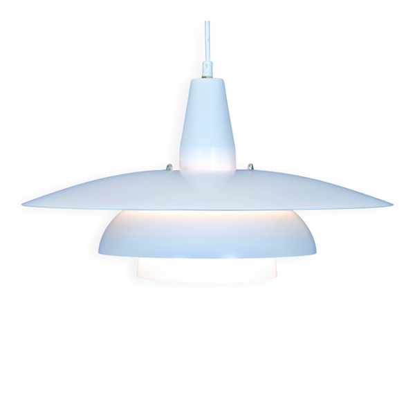 Lampe suspendue danoise en blanc, années 1970 — Beyit