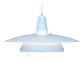 Danish hanging lamp in white, 1970s