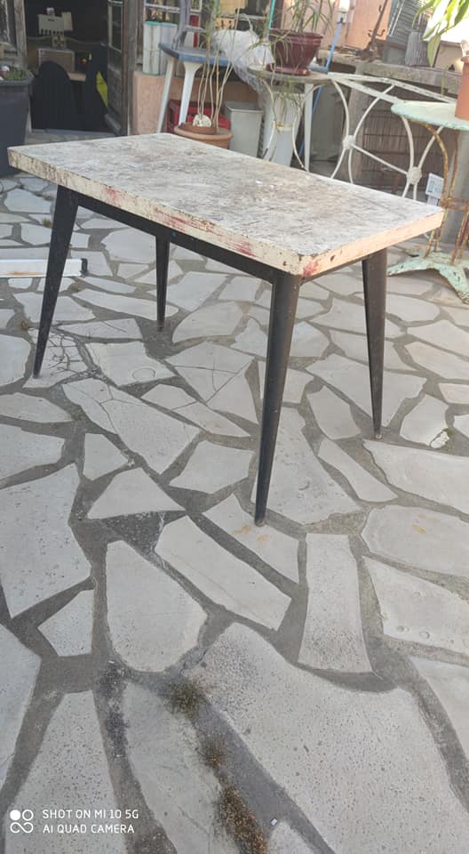 Tolix rectangular steel table