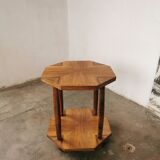 Art deco style serving table in walnut veneer