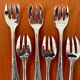 Christofle hemerocallis art nouveau, 6 oyster forks