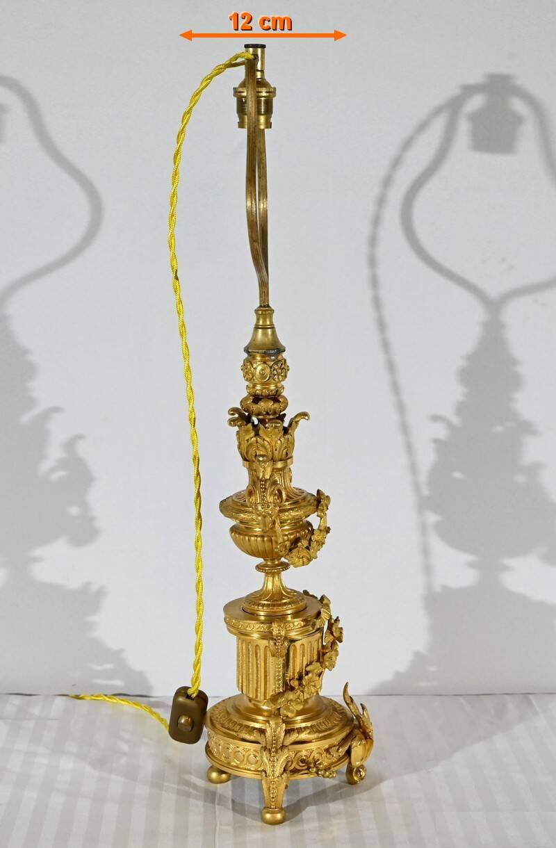 Lampe en Bronze Doré, époque Napoléon III – Milieu XIXe