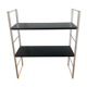 Black and gold string shelf