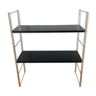 Black and gold string shelf