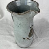 Très grand pichet/vase émaillée signé.