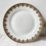 Vintage pedestal dish White porcelain with flowers Made in France