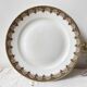 Vintage pedestal dish White porcelain with flowers Made in France