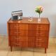 Dresser varnished vintage drawers inclined 1967